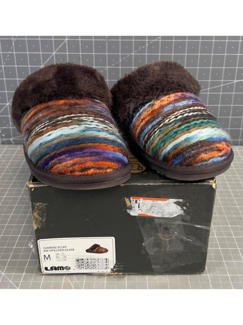 LaMO Women’s Juarenz Scuff Slipper Sz M (6.5-7) EW 1470 Chocolate New